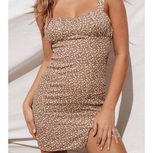 Princesspolly Brown Floral Dress